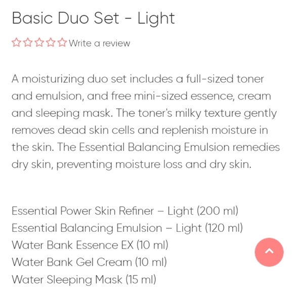 Laneige Basic Duo Set Light Essential Balancing & Water Bank Gift Set - Picture 3 of 11